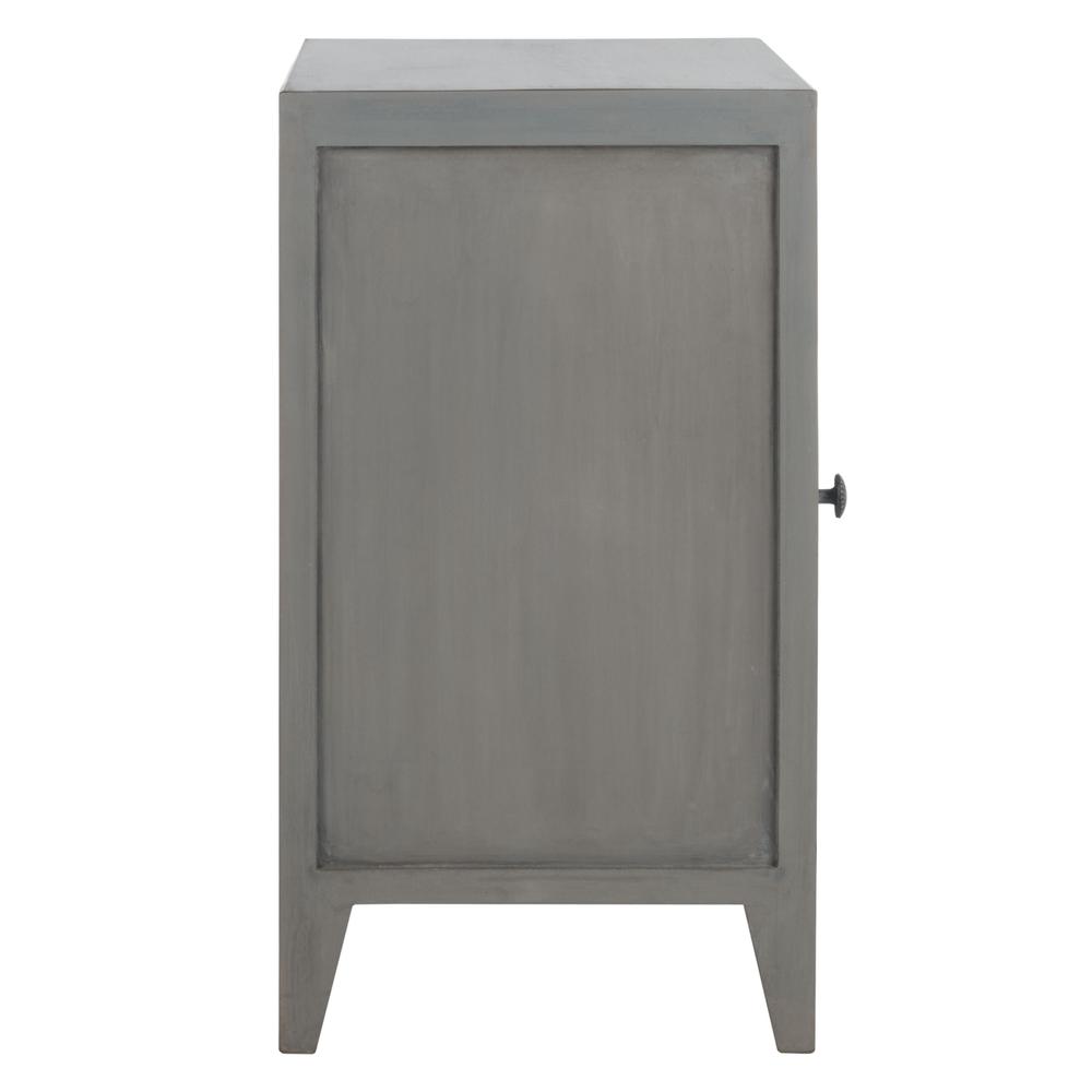 Thea 1 Door Carved Nightstand, Grey Walnut