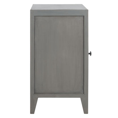Thea 1 Door Carved Nightstand, Grey Walnut