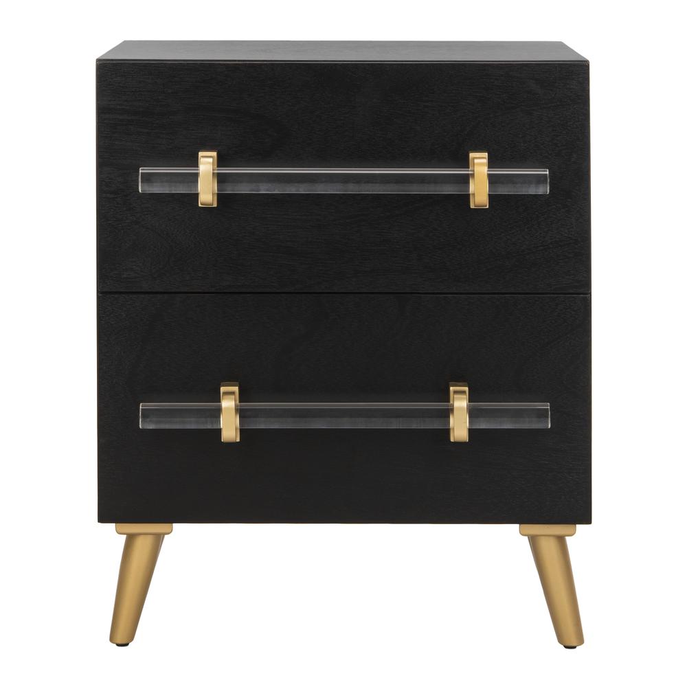 Sienne 2 Drawer Nightstand, Black