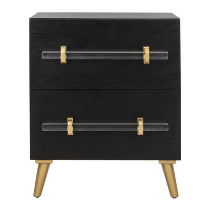 Sienne 2 Drawer Nightstand, Black