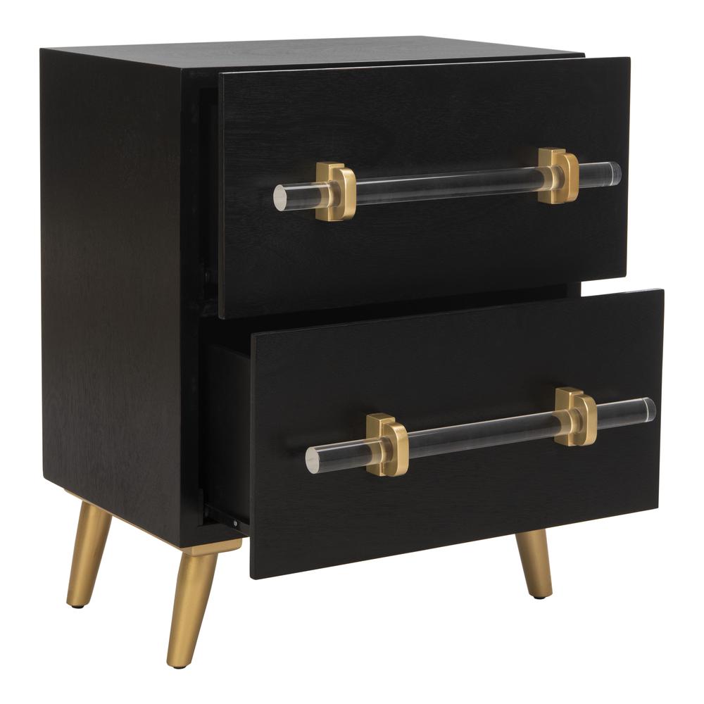 Sienne 2 Drawer Nightstand, Black