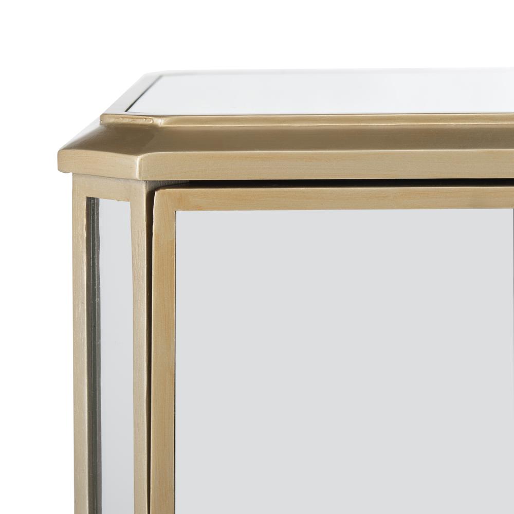 Giana 3 Drawer Mirrored Nightstand, Mirror
