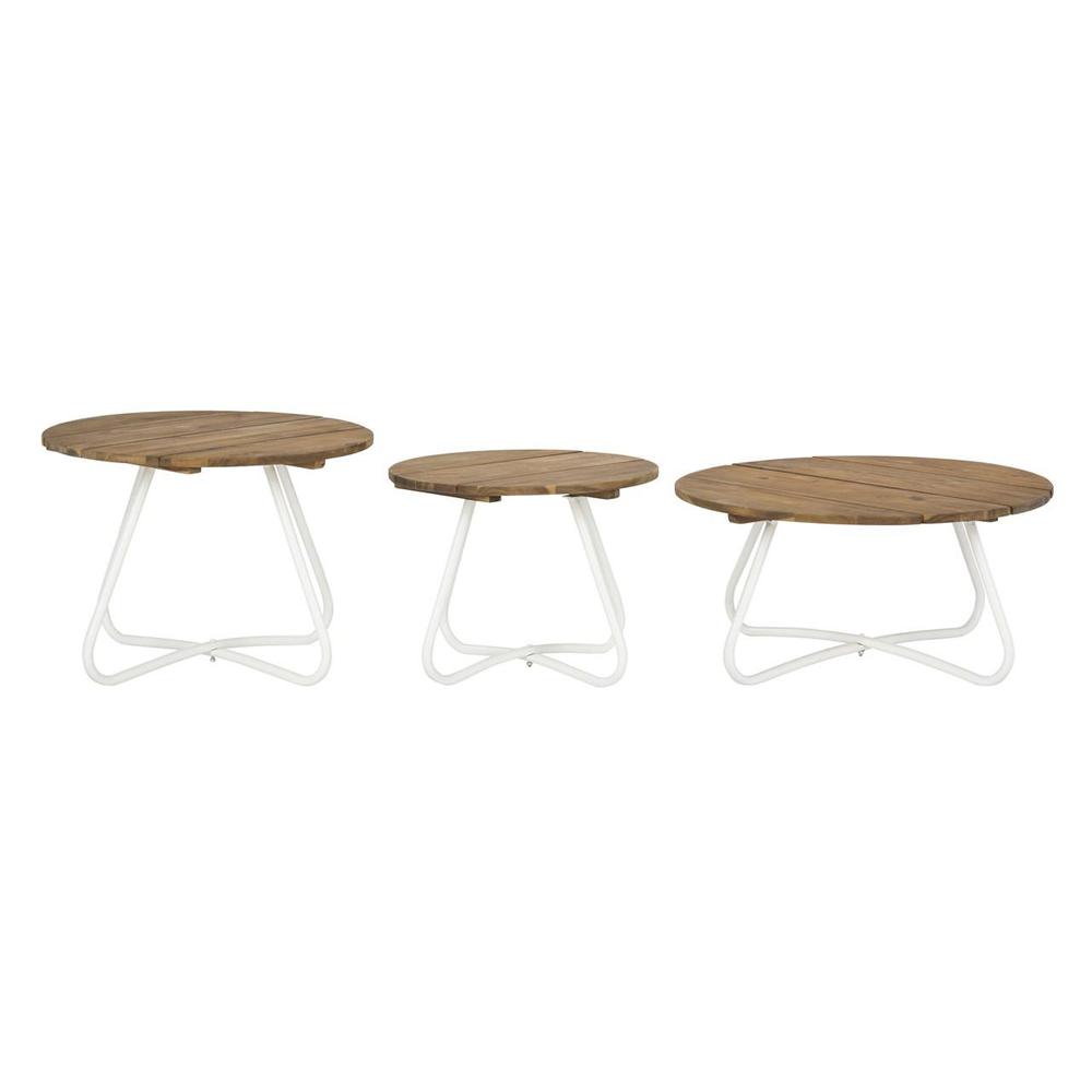 Henderson 3Pc Wood Top Coffee Table