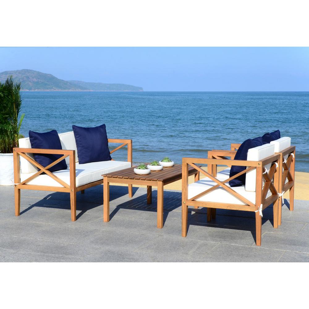 Nunzio 4 Pc Outdoor Set With Accent Pillows
