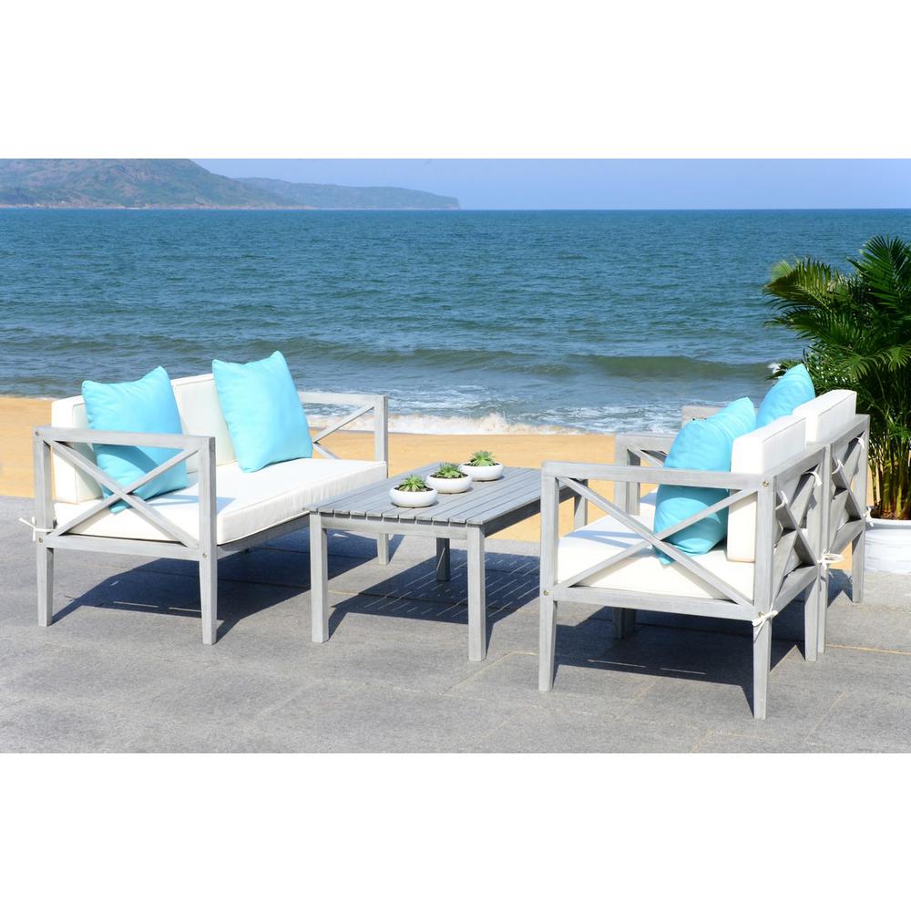 Nunzio 4 Pc Outdoor Set With Accent Pillows
