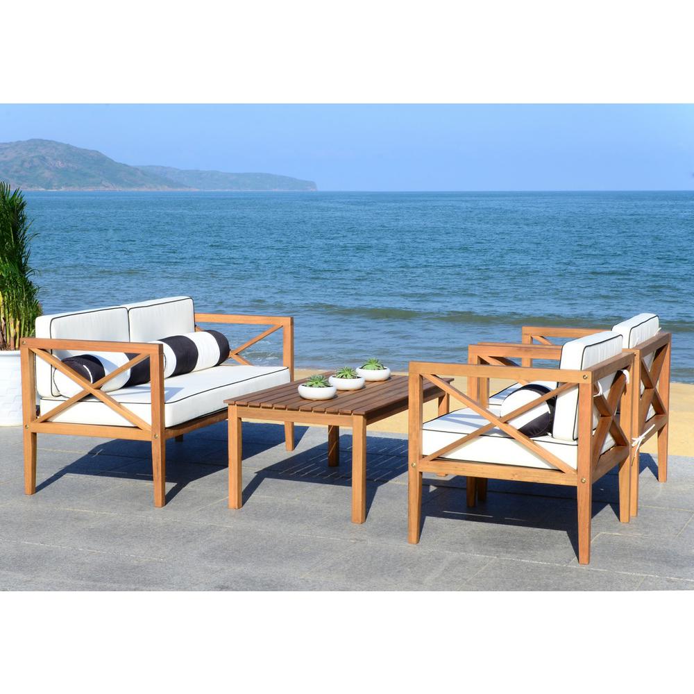 Nunzio 4 Pc Outdoor Set With Accent Pillows