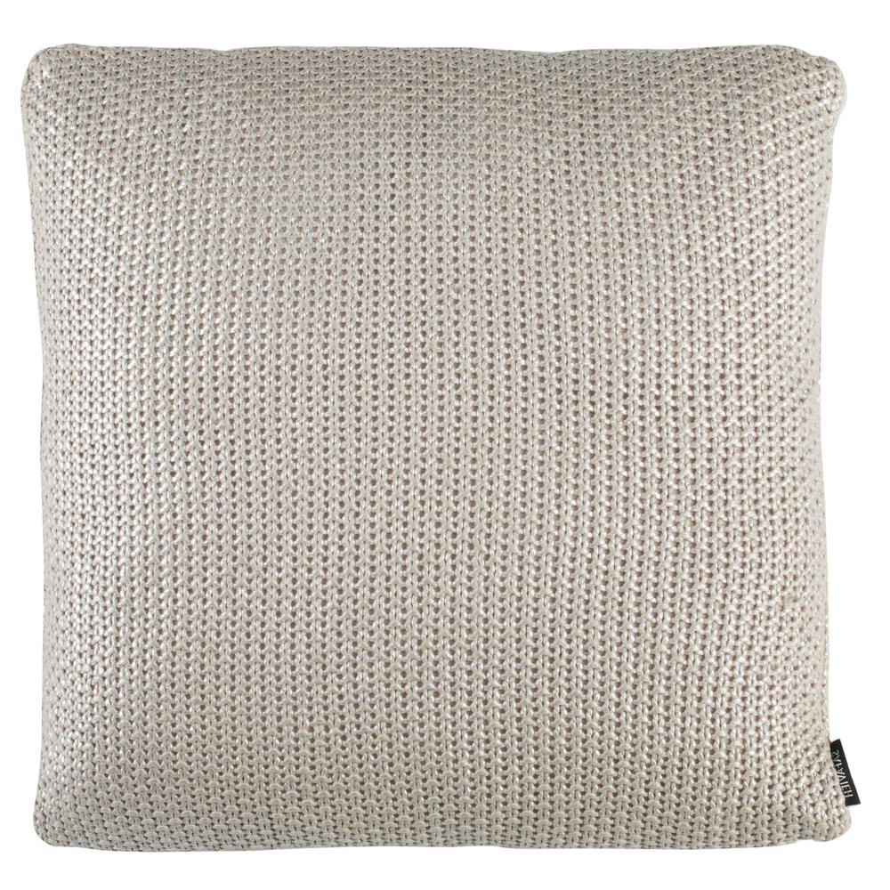 Tickled Grey Knit Pillow, Palewisper