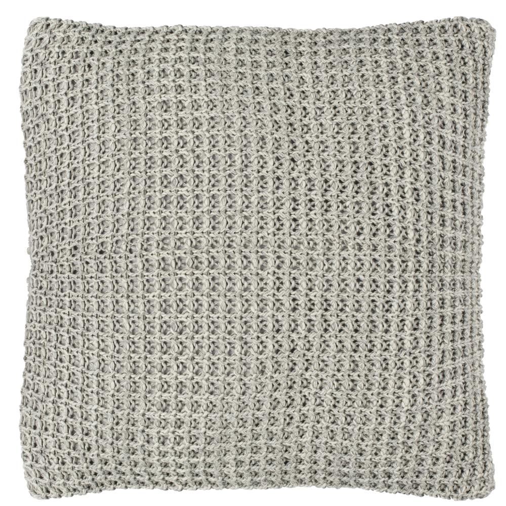 Haven Knit Pillow, Light Grey/Natural