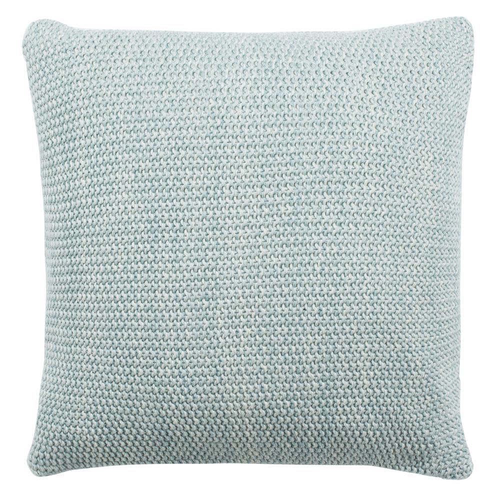 Liliana Knit Pillow, Dull Blue/Natural