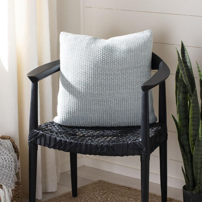 Liliana Knit Pillow, Dull Blue/Natural