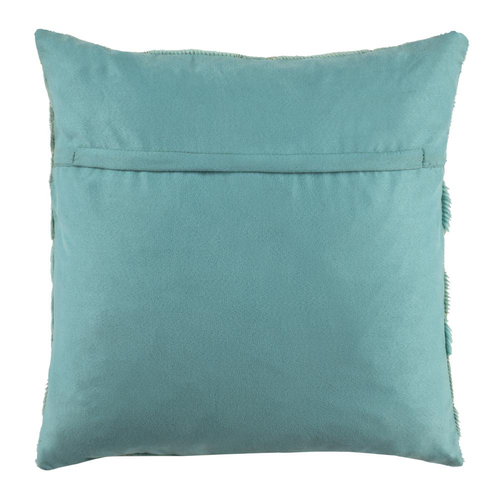 Metallic Scale Cowhide 20"X20" Pillow, Teal