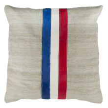 Torrance Cowhide 20"X20" Pillow, Grey/White/Red/Blue