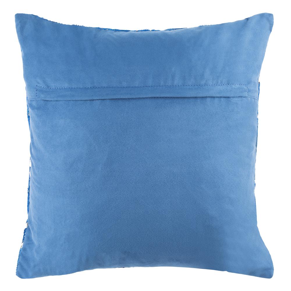 Clairton Metallic Cowhide 20"X20" Pillow, Blue/Silver