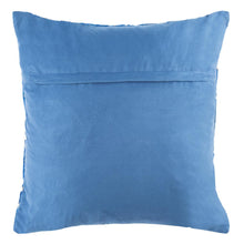 Clairton Metallic Cowhide 20"X20" Pillow, Blue/Silver