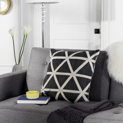 Viola Cowhide 20"X20" Pillow, Gey/White