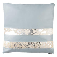 Kinston Metallic Cowhide 20"X20" Pillow, Grey/Silver