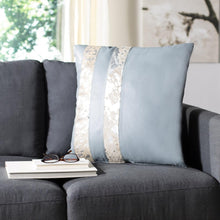 Kinston Metallic Cowhide 20"X20" Pillow, Grey/Silver