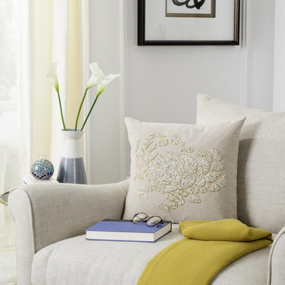 Pendi Pillow, Beige/White
