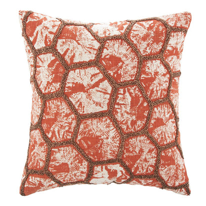 Falla Pillow, Orange/White