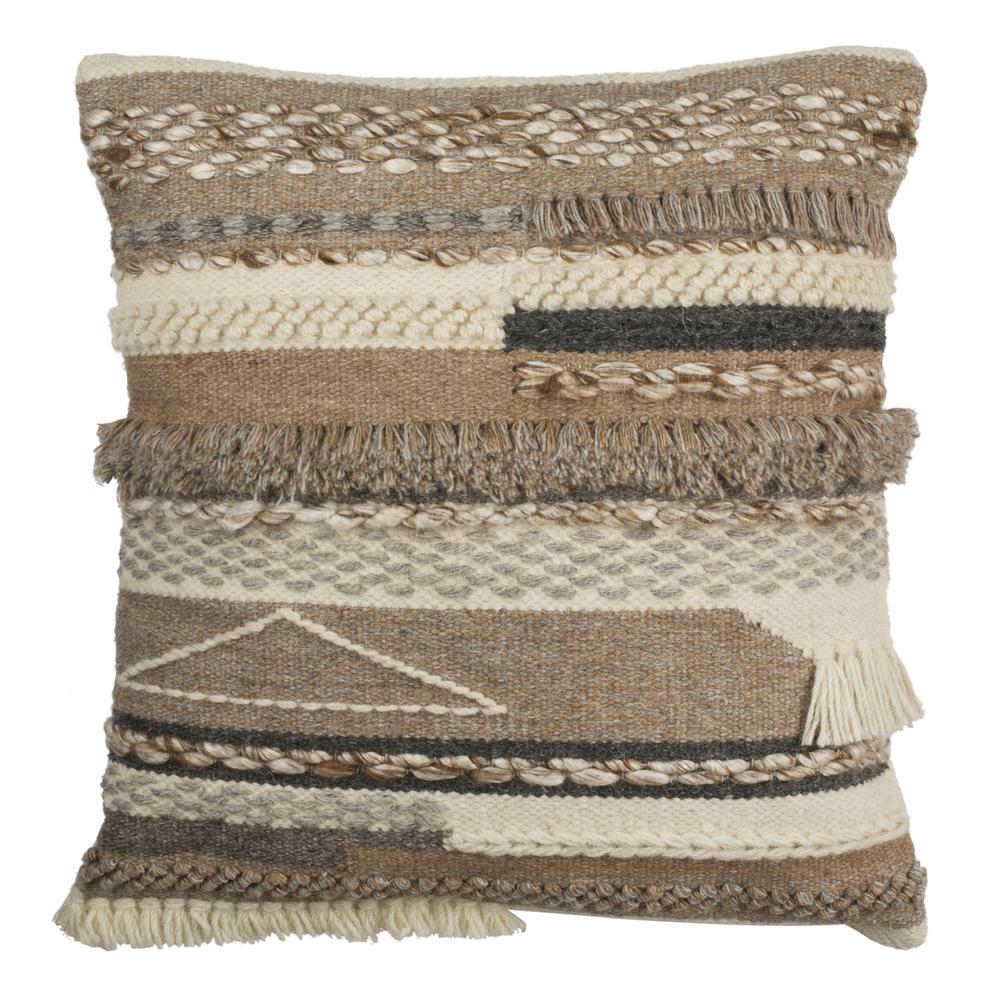 Demna 20" Pillow - Beige/Grey