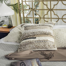 Demna 20" Pillow - Beige/Grey
