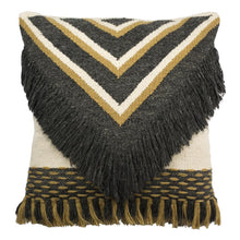 Elettra 20" Pillow, Charcoal/Gold