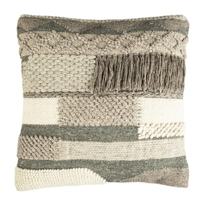 Gareth 20" Pillow, Charcoal/Silver