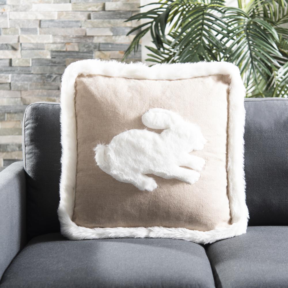Flopsy Pillow, Beige/White