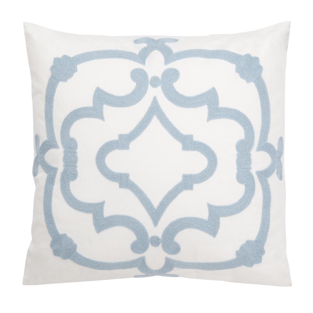 Daciana Pillow, White/Blue