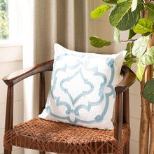 Daciana Pillow, White/Blue
