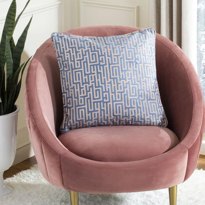 Basma Pillow, Blue/Tan