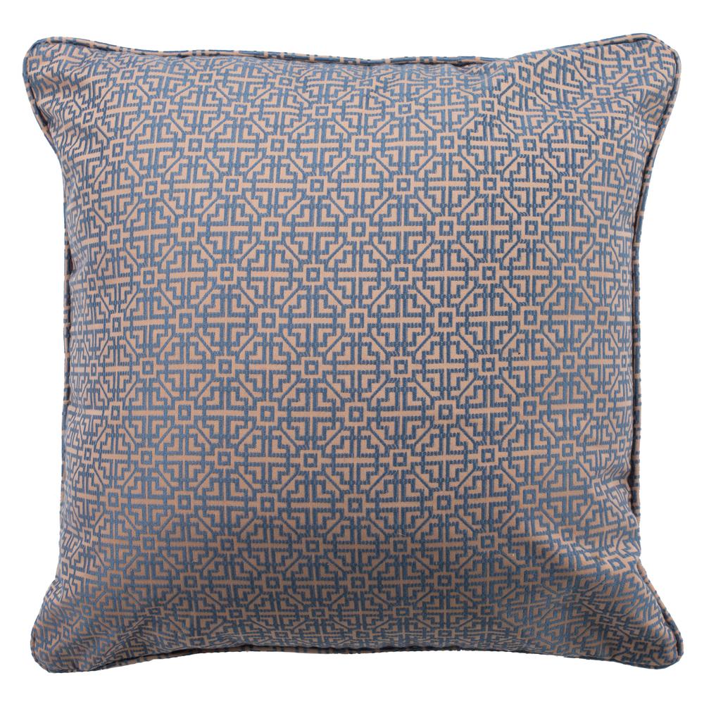 Caitria Pillow, Blue/Tan