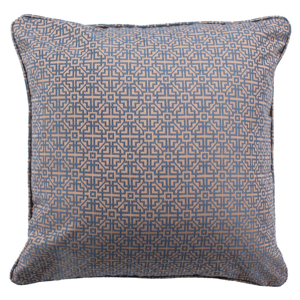 Caitria Pillow, Blue/Tan