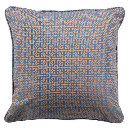 Caitria Pillow, Blue/Tan