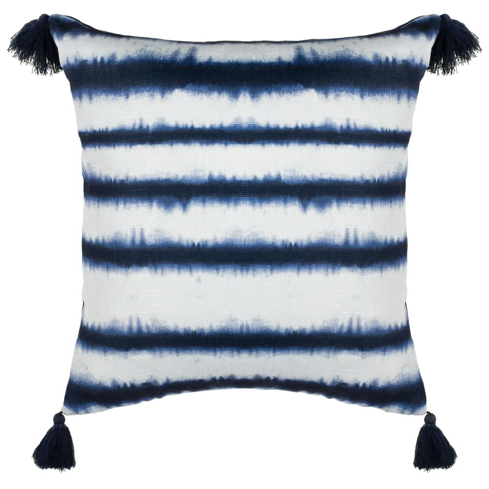 Cassia Pillow, Navy/White