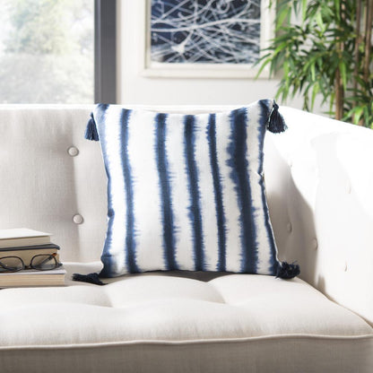 Cassia Pillow, Navy/White