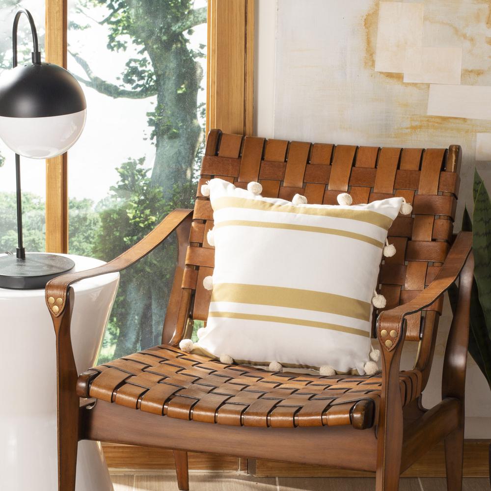 Jirina Pillow, White/Gold