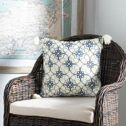 Mariella Pillow, White/Blue