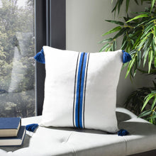 Orlanda Pillow, White/Navy