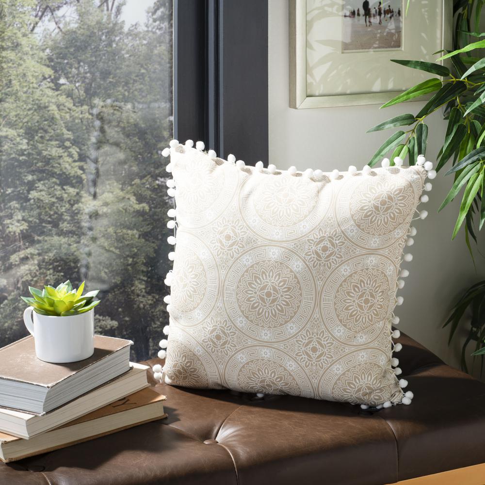 Valencia Pillow, Taupe/Beige