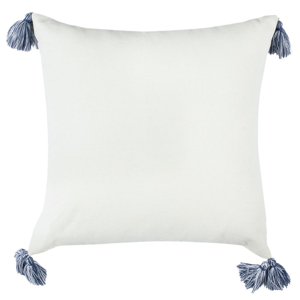 Lunette Pillow, White/Blue