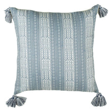 Lunette Pillow, White/Blue
