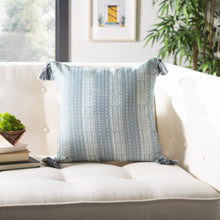 Lunette Pillow, White/Blue