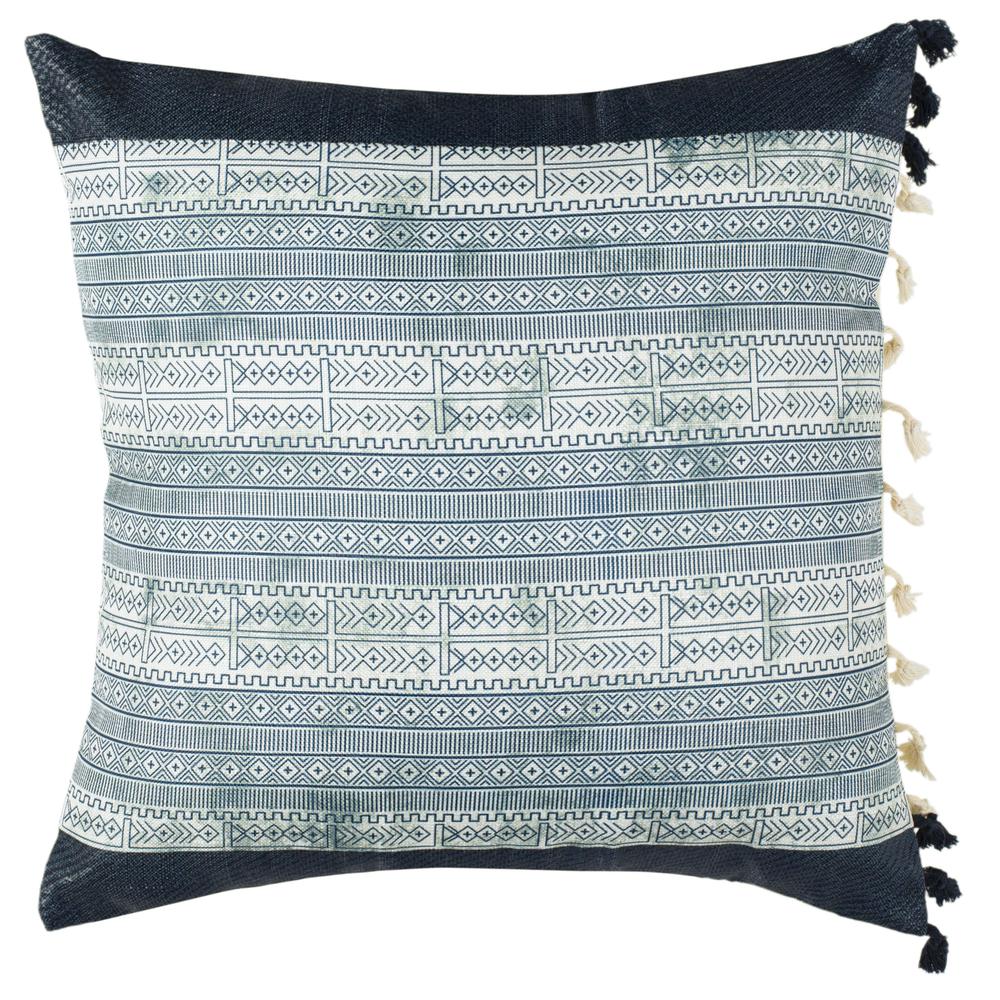 Linnet Pillow, Deep Blue/Grey