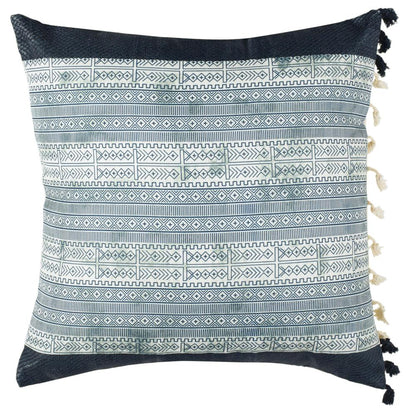 Linnet Pillow, Deep Blue/Grey