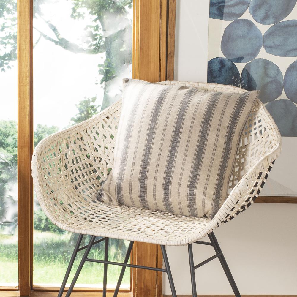 Varina Pillow, Blue/Natural
