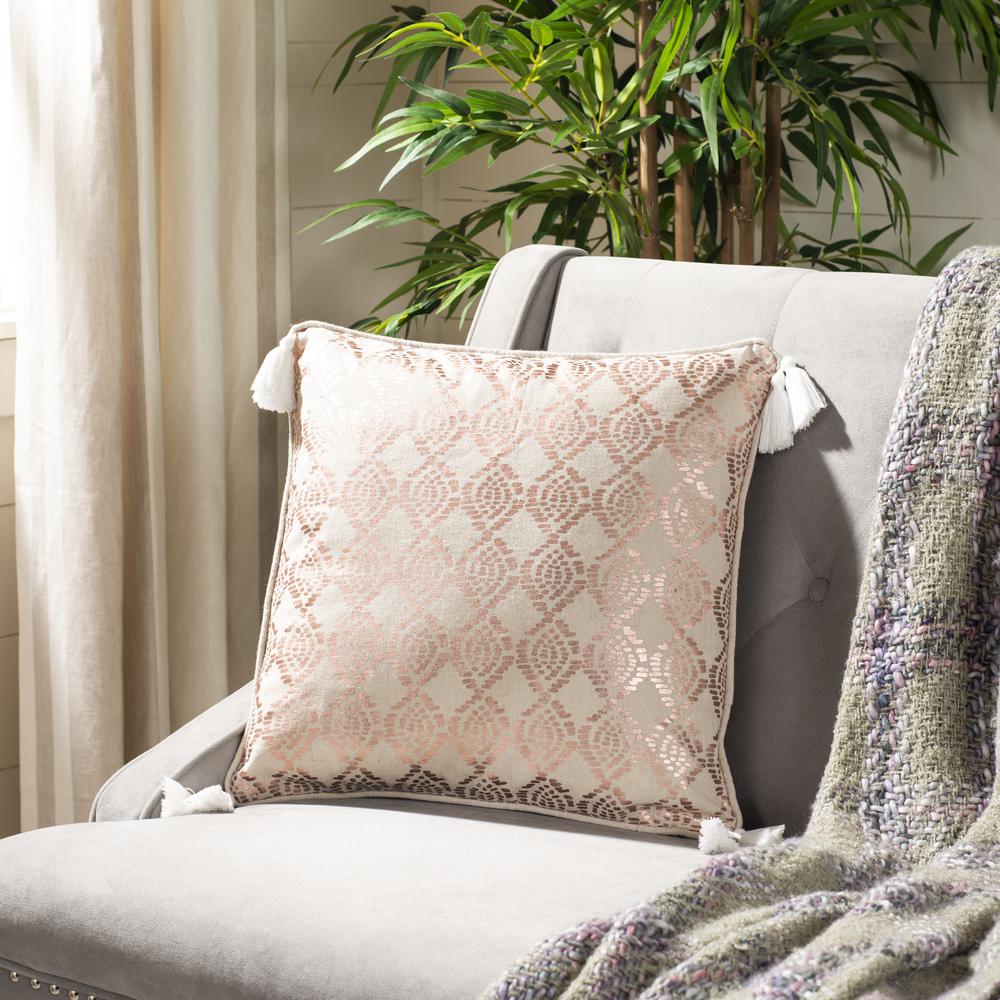 Remis Pillow, Rose Gold/White