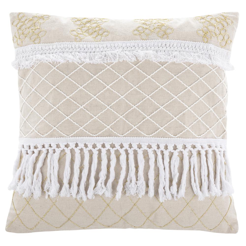 Gurti Pillow, White/Beige