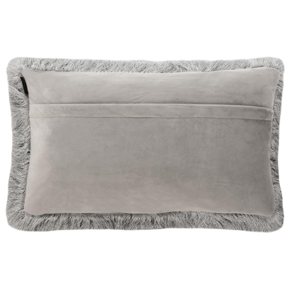 Cali Shag Pillow, Silver