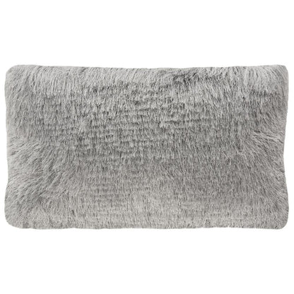 Cali Shag Pillow, Silver